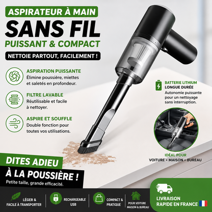 Aspirateur de Voiture Sans Fil